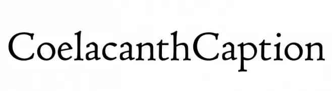Coelacanth Caption  baixar fontes gratis