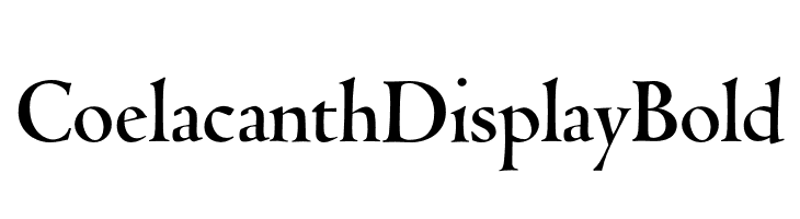 Coelacanth Display Bold  Frei Schriftart Herunterladen