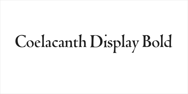 Coelacanth Display Bold Logo