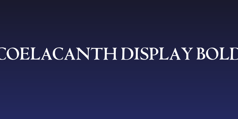 Coelacanth Display Bold Social Header