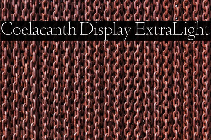 Coelacanth Display ExtraLight Example 1