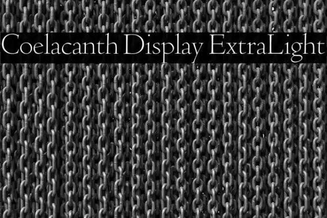 Coelacanth Display ExtraLight خط examples