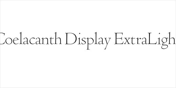 Coelacanth Display ExtraLight Logo