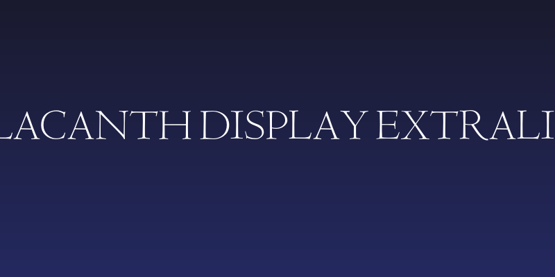 Coelacanth Display ExtraLight Social Header