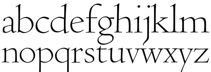 Coelacanth Display ExtraLight Fonte MINÚSCULAS