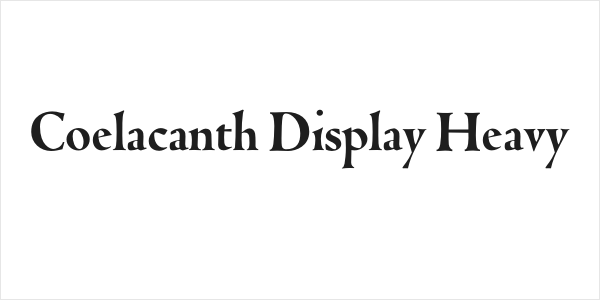 Coelacanth Display Heavy Logo