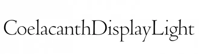 Coelacanth Display Light  Frei Schriftart Herunterladen