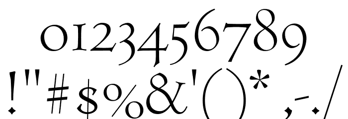 Coelacanth Display Light Font OTHER CHARS