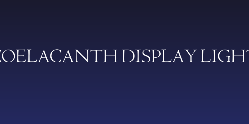 Coelacanth Display Light Social Header