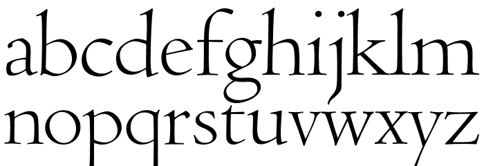 Coelacanth Display Light Font LOWERCASE