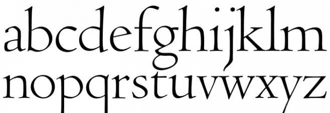 Coelacanth Display Light Font LOWERCASE