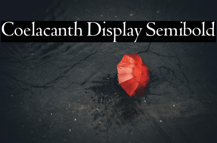 Coelacanth Display Semibold Example 2