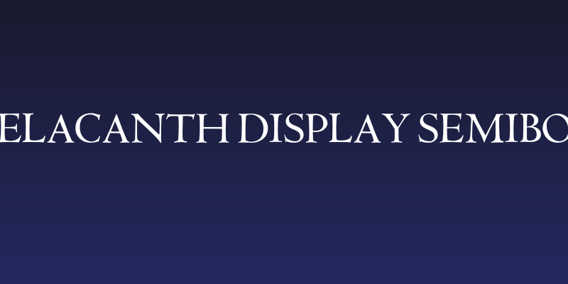 Coelacanth Display Semibold Social Header