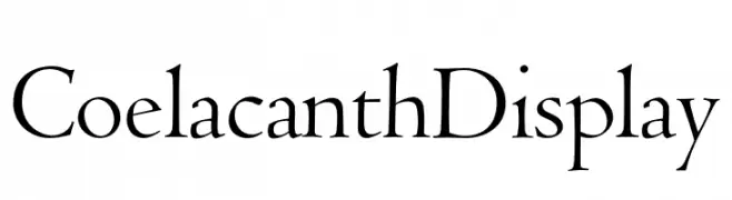 Coelacanth Display  Descarca Fonturi Gratis