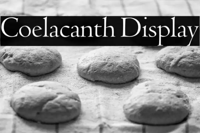 Coelacanth Display خط examples