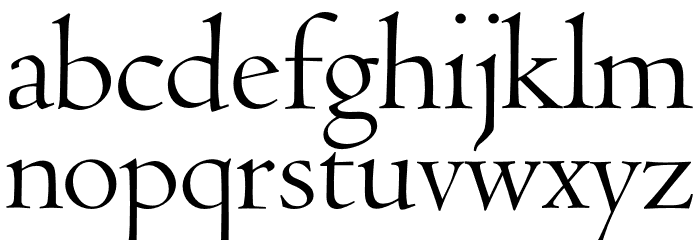 Coelacanth Display Font LOWERCASE