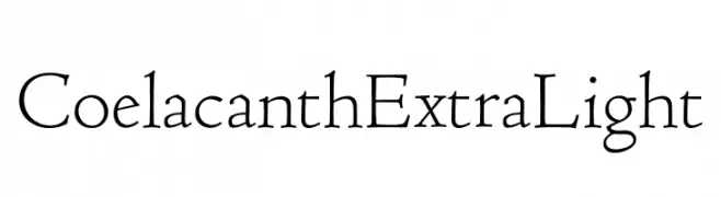 Coelacanth ExtraLight  Free Fonts Download