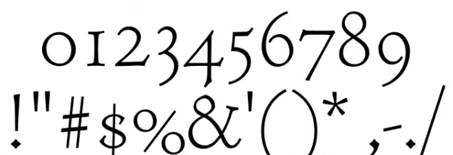 Coelacanth ExtraLight Font OTHER CHARS