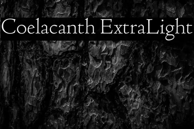 Coelacanth ExtraLight Font examples