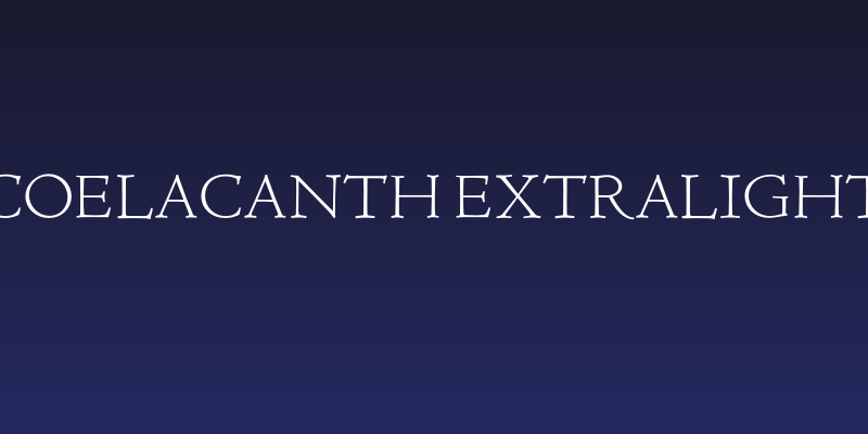 Coelacanth ExtraLight Social Header
