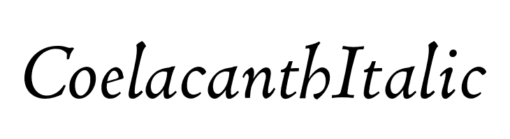 Coelacanth Italic  フリーフォントのダウンロード