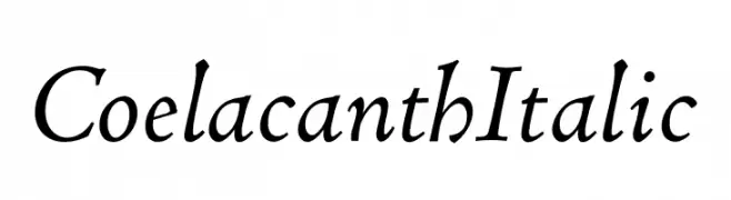 Coelacanth Italic  baixar fontes gratis
