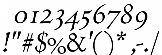 Coelacanth Italic Font OTHER CHARS