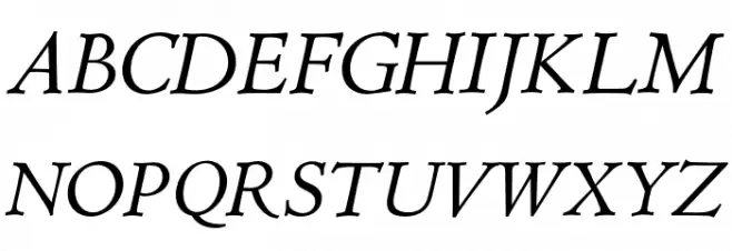 Coelacanth Italic 字体 大写