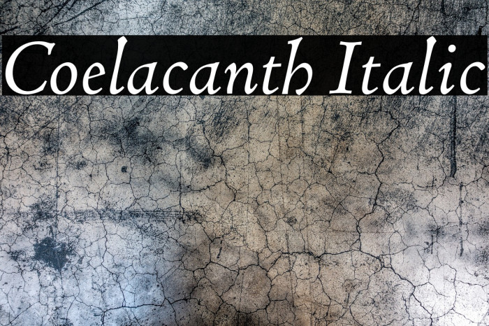Coelacanth Italic Example 1