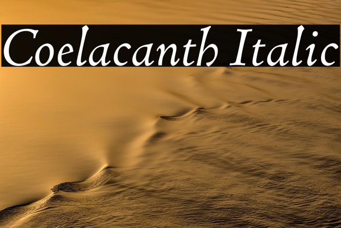 Coelacanth Italic Example 2