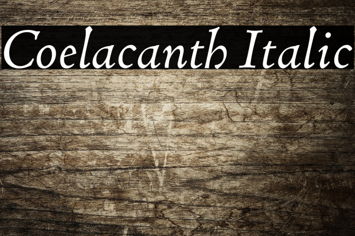 Coelacanth Italic Example 3