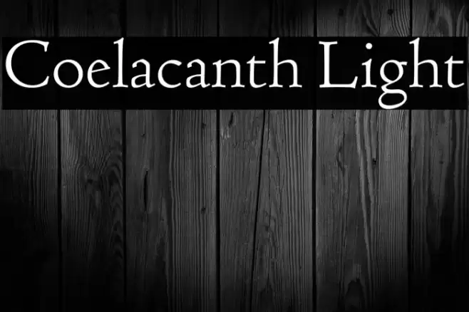 Coelacanth Light خط examples