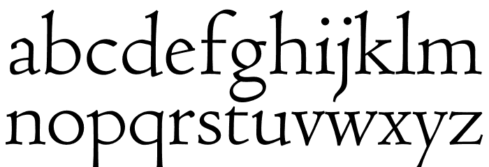 Coelacanth Light Font LOWERCASE