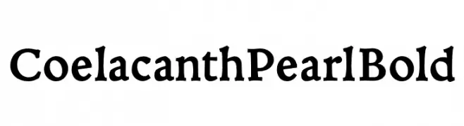 Coelacanth Pearl Bold  Скачать бесплатные шрифты