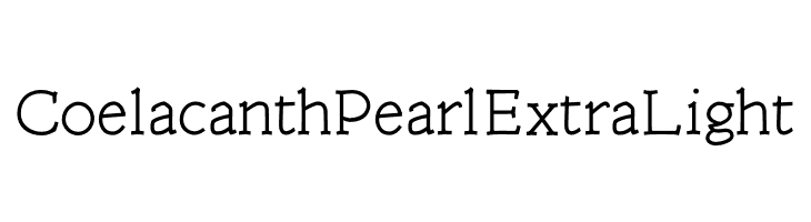 Coelacanth Pearl ExtraLight  Fuentes Gratis Descargar