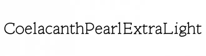 Coelacanth Pearl ExtraLight  Frei Schriftart Herunterladen