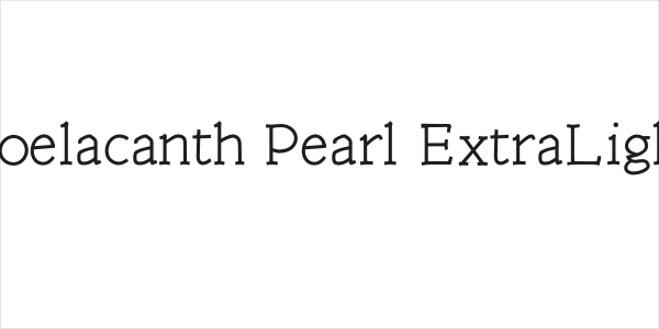 Coelacanth Pearl ExtraLight Logo