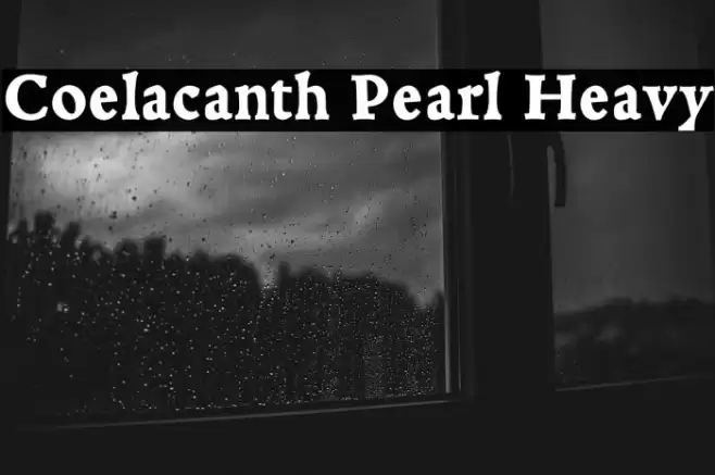 Coelacanth Pearl Heavy Fonte examples