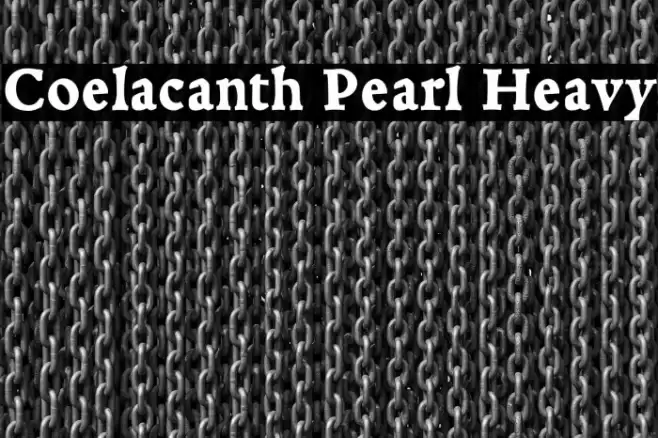 Coelacanth Pearl Heavy Fonte examples