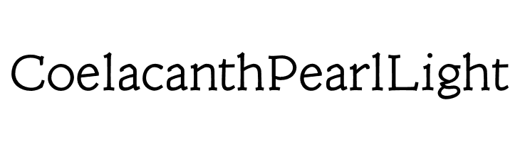 Coelacanth Pearl Light  font caratteri gratis
