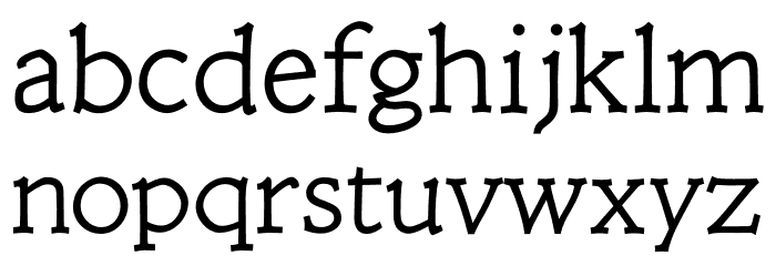 Coelacanth Pearl Light Font LOWERCASE