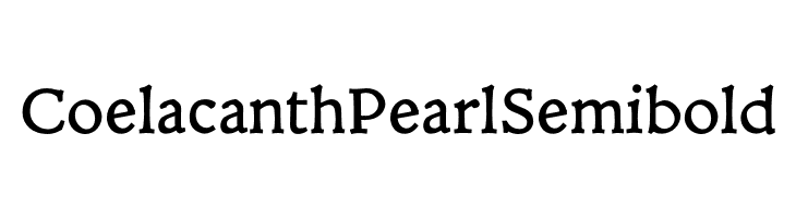 Coelacanth Pearl Semibold  لخطوط تنزيل