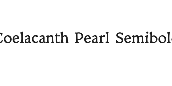 Coelacanth Pearl Semibold Logo