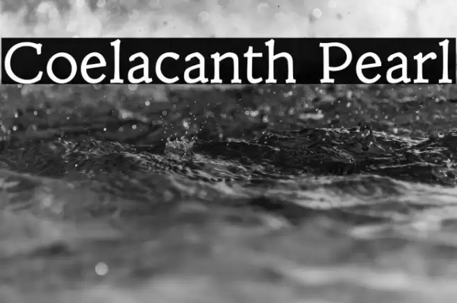 Coelacanth Pearl Fonte examples