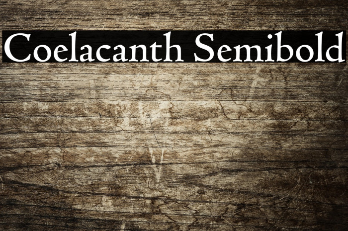 Coelacanth Semibold Example 3