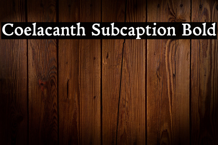 Coelacanth Subcaption Bold Example 1