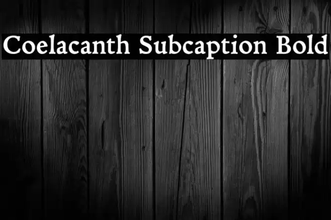 Coelacanth Subcaption Bold Fonte examples