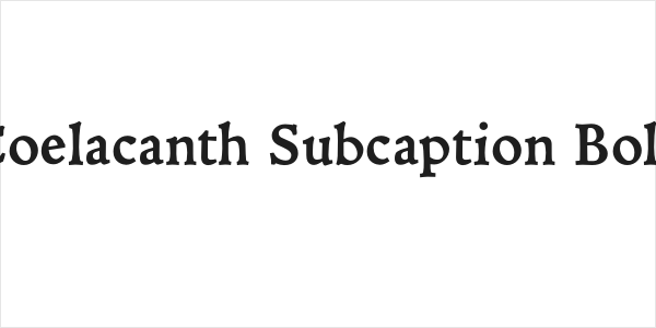 Coelacanth Subcaption Bold Logo