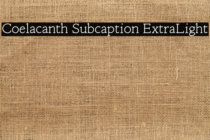 Coelacanth Subcaption ExtraLight Example 1
