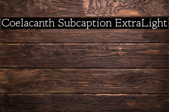 Coelacanth Subcaption ExtraLight Example 2